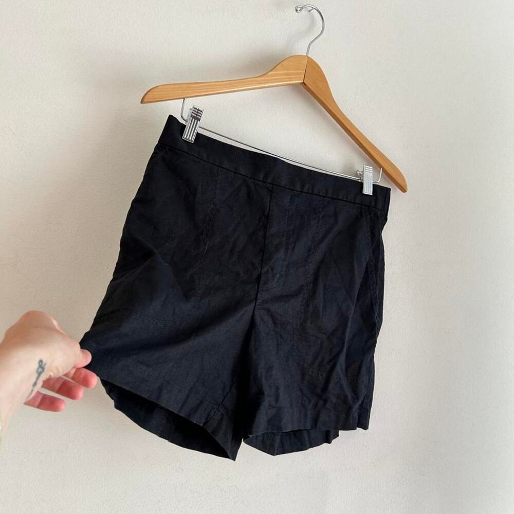 Banana republic black linen trouser shorts